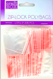 Zip-Lock Polybags 1 5" X 1 5"-200 Pcs