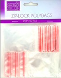 Zip-Lock Polybags 2" X 3"-100 Pcs