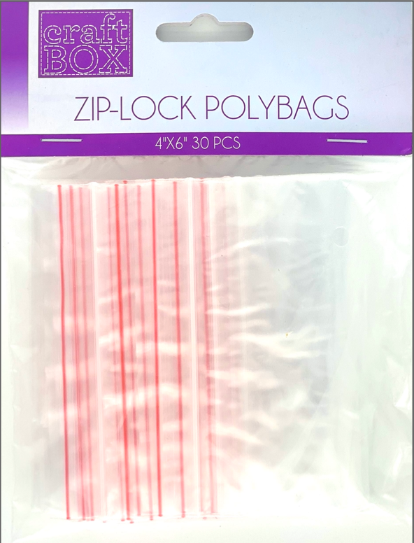 Zip-Lock Polybags 4" X 6"-30 Pcs