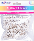 Wooden Alphabet Beads 50 Pcs