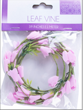 39 Inch Leaf Vine - Pink