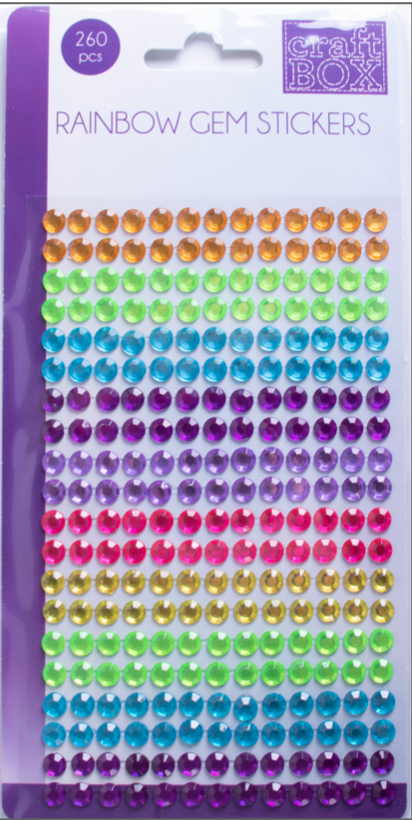 Rainbow Gem Sticker 260 Pcs – Craft For Kids