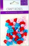 60 PC Craft Roses (Blue/Red/Pink)