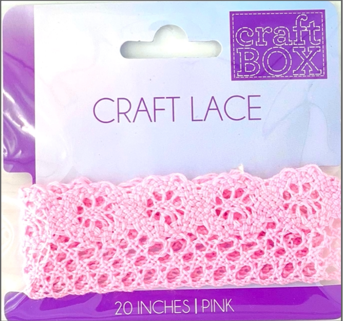 20 Inch Craft Lace - Pink