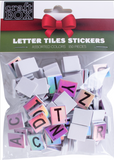 150PC Letter Tiles Stickers - Assorted