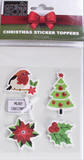 Xmas Sticker Toppers - Red Robin