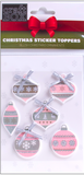 Xmas Sticker Toppers - Blush Christmas Ornaments