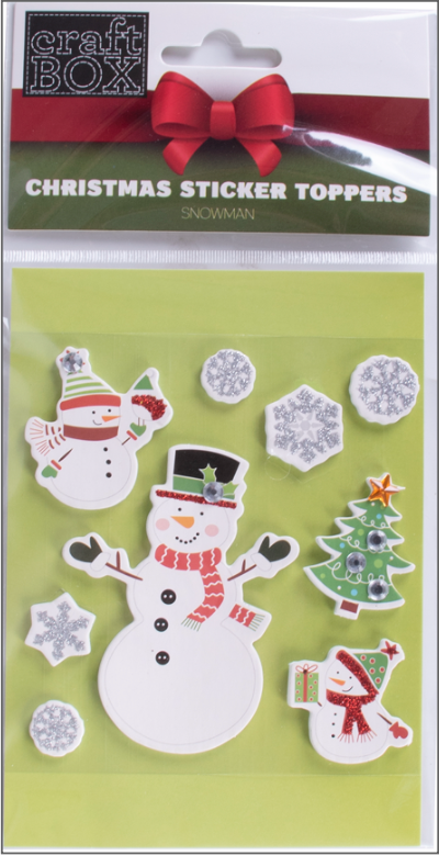 Xmas Sticker Toppers - Snowman