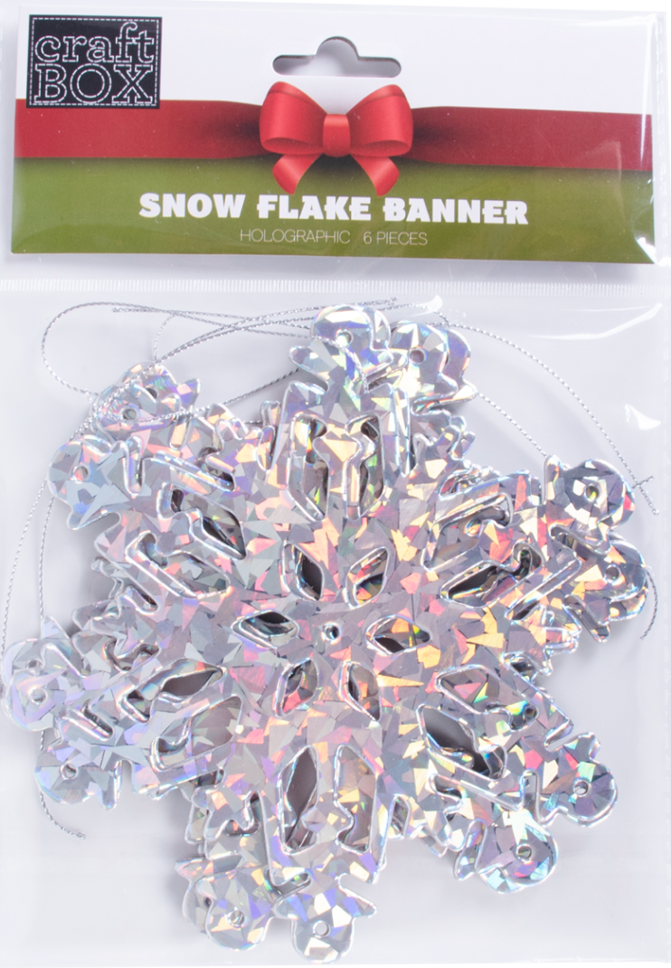 6 PC Snow Flake Banner