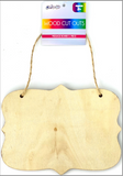 1 PC WOOD CUT OUT - MESSAGE BOARD