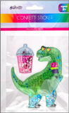 CONFETTI STICKER - DINOSAUR