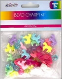 CRYSTAL BEADS WITH UNICORN CHARMS - 25g