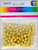 METALLIC PEARL BEADS GOLD - 25g
