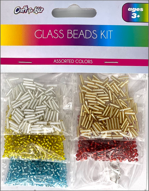 CRAFT FOR KIDS GLASS BEAD KIT -ASSORTED COLORS