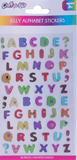 58 PCS JELLY ALPHABET STICKERS