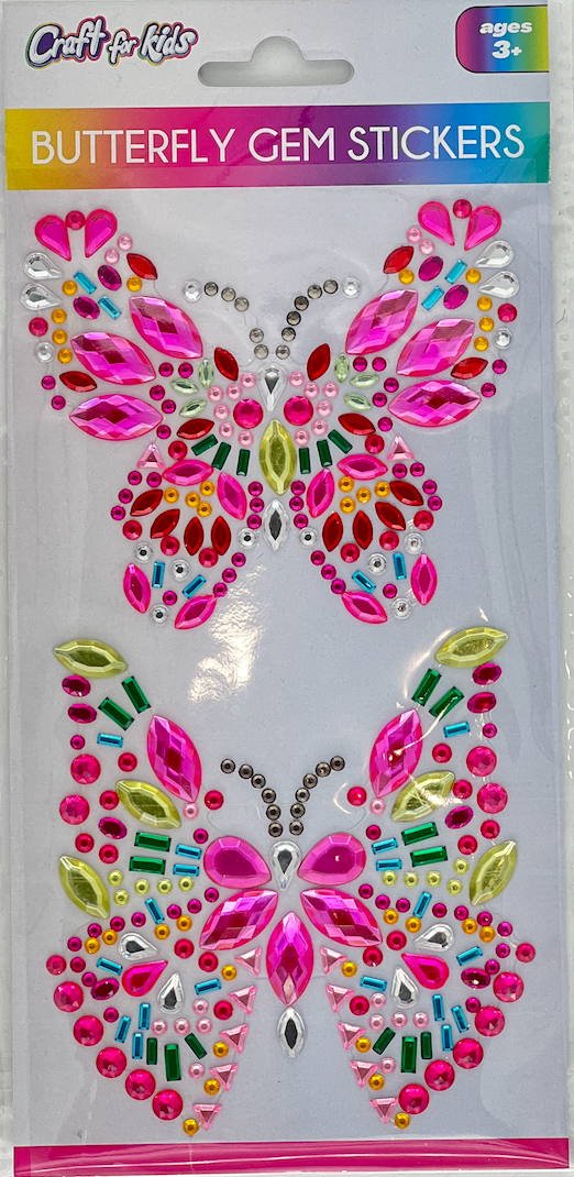 BUTTERFLY GEM STICKERS