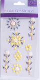 FLORAL GEM STICKERS - GOLD