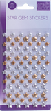 100 PIECES GEM STARS STICKERS- GOLD SILVER
