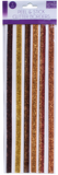 6 PIECES PEEL & STICK GLITTER BORDERS- GOLD