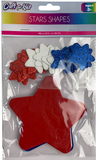 21 PC FELT/GLITTER EVA PEEL & STICK - STAR