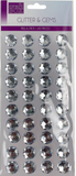 JUMBO GEMS - 40PC 20MM STONES SILVER