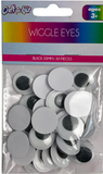 MOVING EYES - BLACK 20MM 30PCS