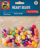 Heart Beads Fluorescent Colors 40G